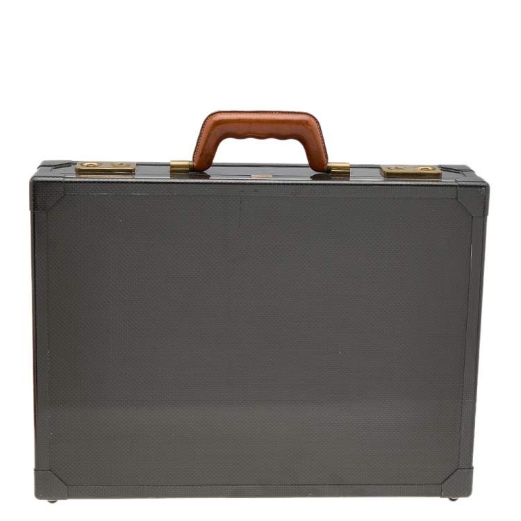 Pre Owned Hermes Naturel Carbon Fiber And Vache Leather Espace 42 Limited Edition Briefcase