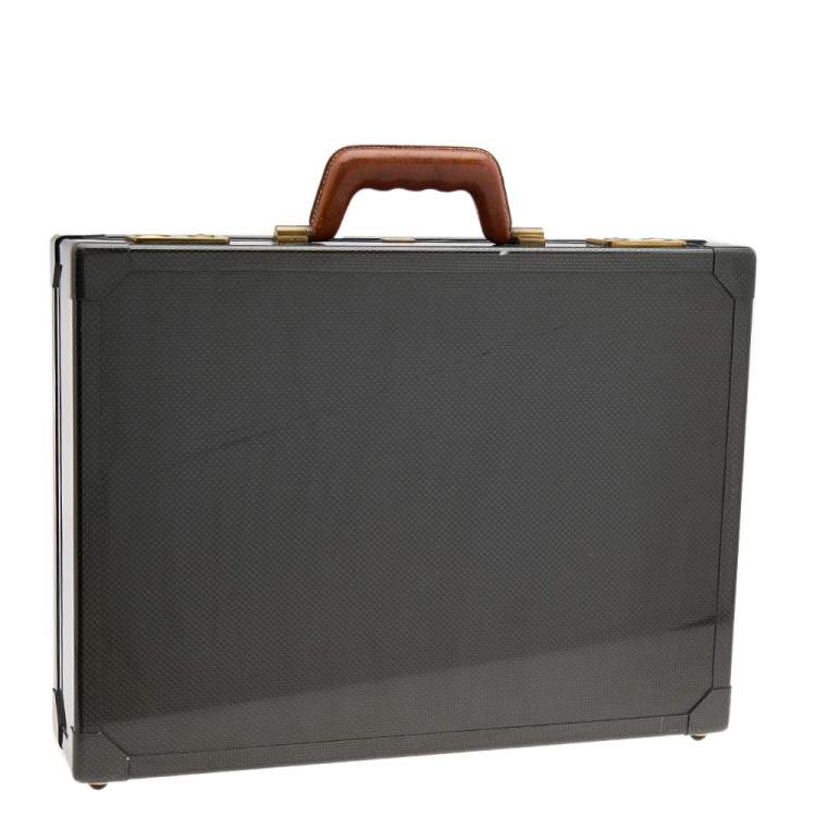 Pre Owned Hermes Naturel Carbon Fiber And Vache Leather Espace 42 Limited Edition Briefcase