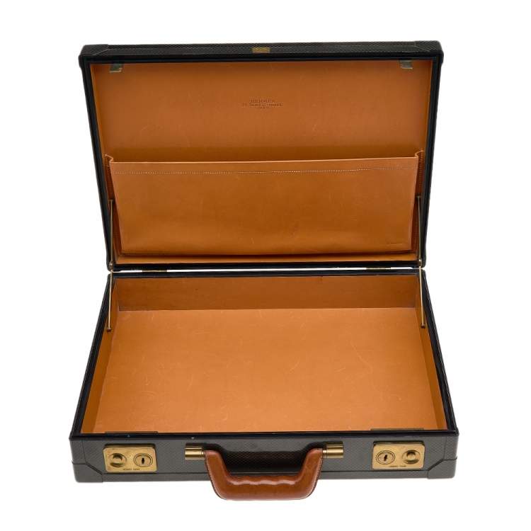 Pre Owned Hermes Naturel Carbon Fiber And Vache Leather Espace 42 Limited Edition Briefcase
