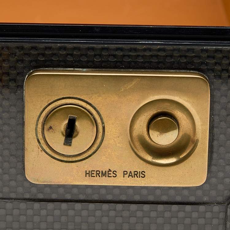 Pre Owned Hermes Naturel Carbon Fiber And Vache Leather Espace 42 Limited Edition Briefcase