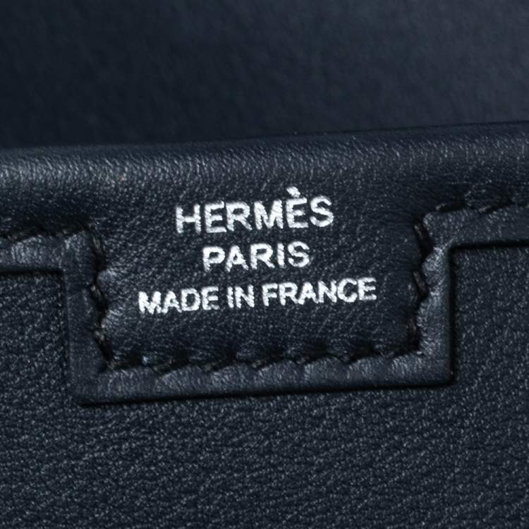 Pre Owned Hermès Bleu Indigo Swift Leather Elan Jige 29 Clutch
