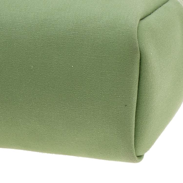 Pre Owned Hermes Vert Criquet/Kaki Canvas and Leather Herbag Zip 31 Bag