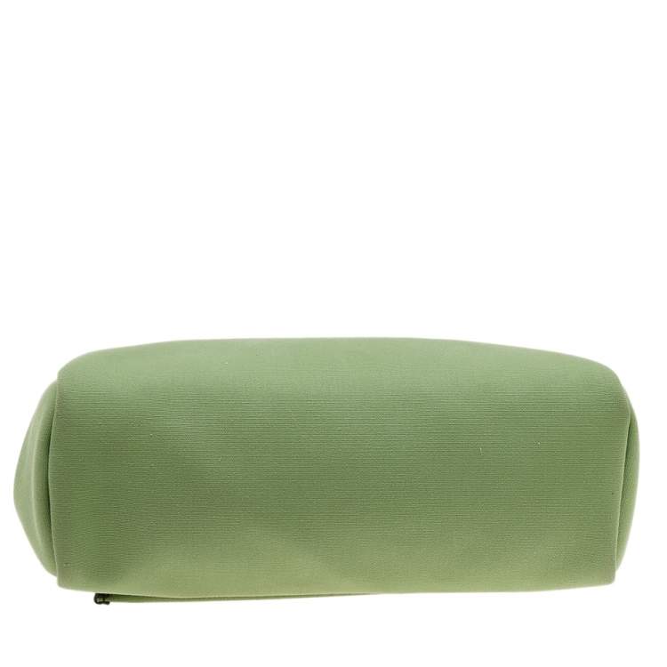 Pre Owned Hermes Vert Criquet/Kaki Canvas and Leather Herbag Zip 31 Bag