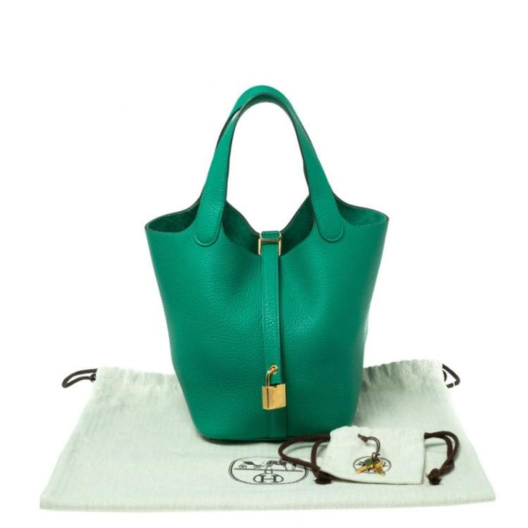 Pre Owned Hermès Menthe Togo Leather Picotin Lock 18 Bag