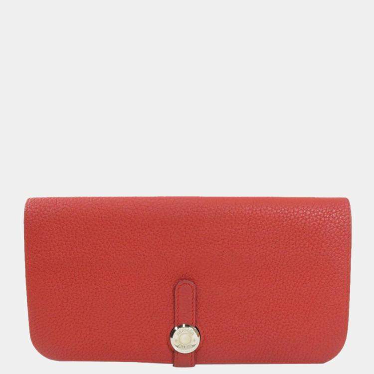 hermes red wallet