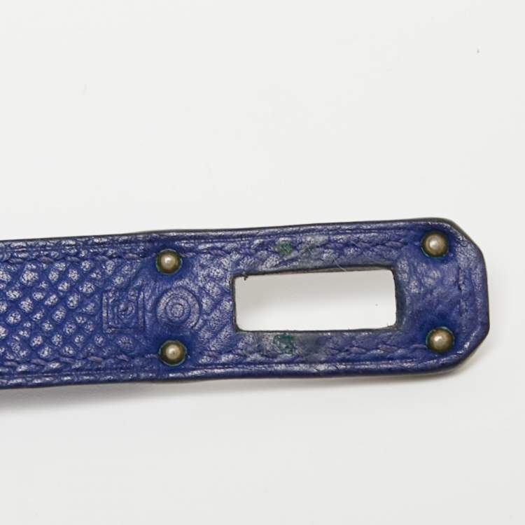 Pre Owned Hermes Blue Electric Epsom Leather Kelly Classic Wallet