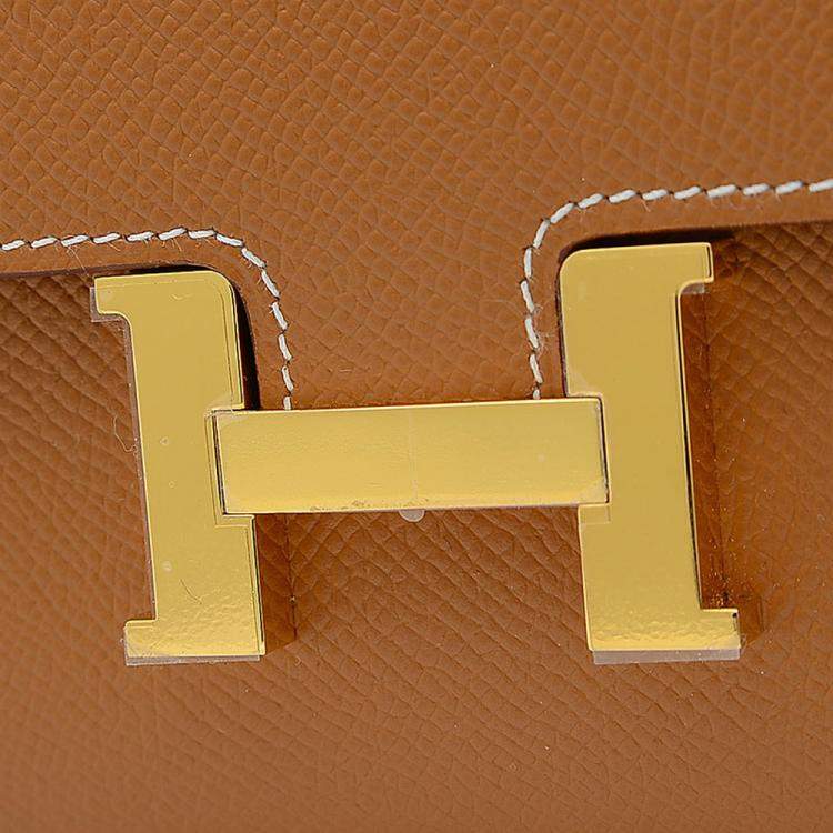 Pre Owned Hermes Constance to Go Epson Gold Z Engraved Purse