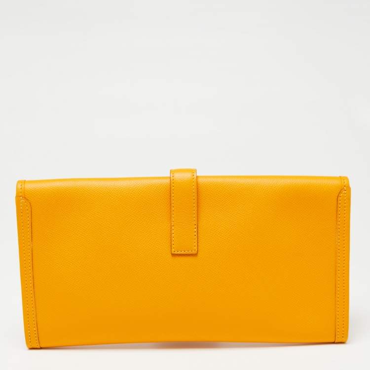 Pre Owned Hermès Jaune d'Or Epsom Leather Elan Jige 29 Clutch