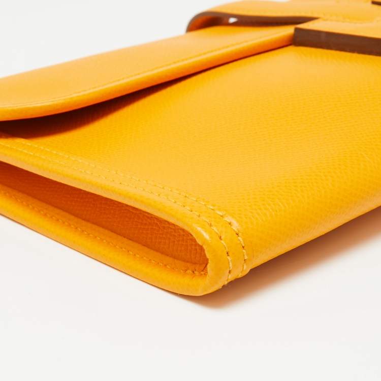 Pre Owned Hermès Jaune d'Or Epsom Leather Elan Jige 29 Clutch