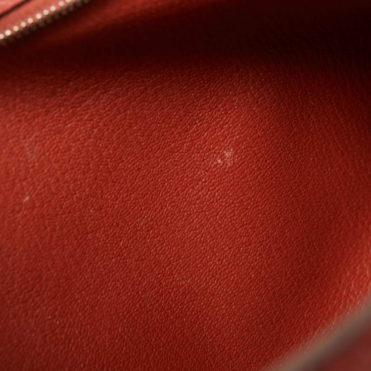 Pre Owned Hermes Sienne Togo Leather Gold Finish Retourne Kelly 32 Bag