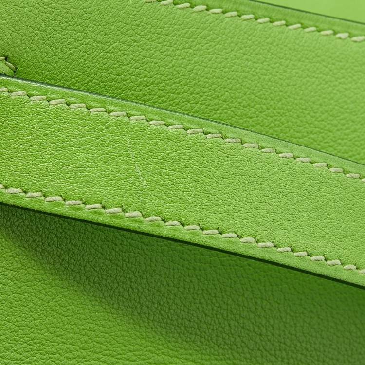 Pre Owned Hermes Anis Green Swift Leather Gold Hardware Kelly Retourne 28 Bag