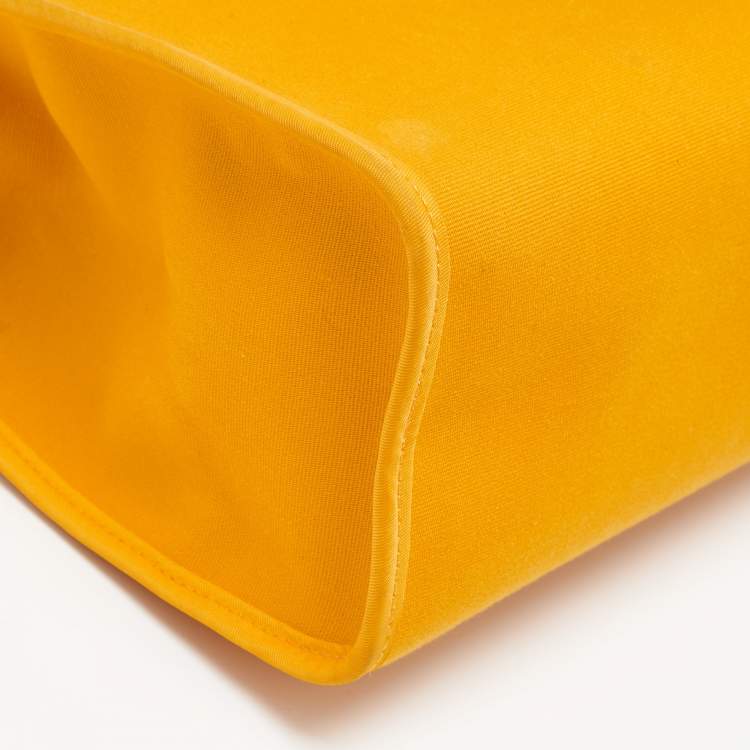 Pre Owned Hermes Jaune D'or/Natural Canvas and Leather Herbag Zip 31 Bag