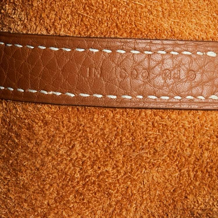 Pre Owned Hermes Gold Clemence Leather Picotin Lock 22 Bag