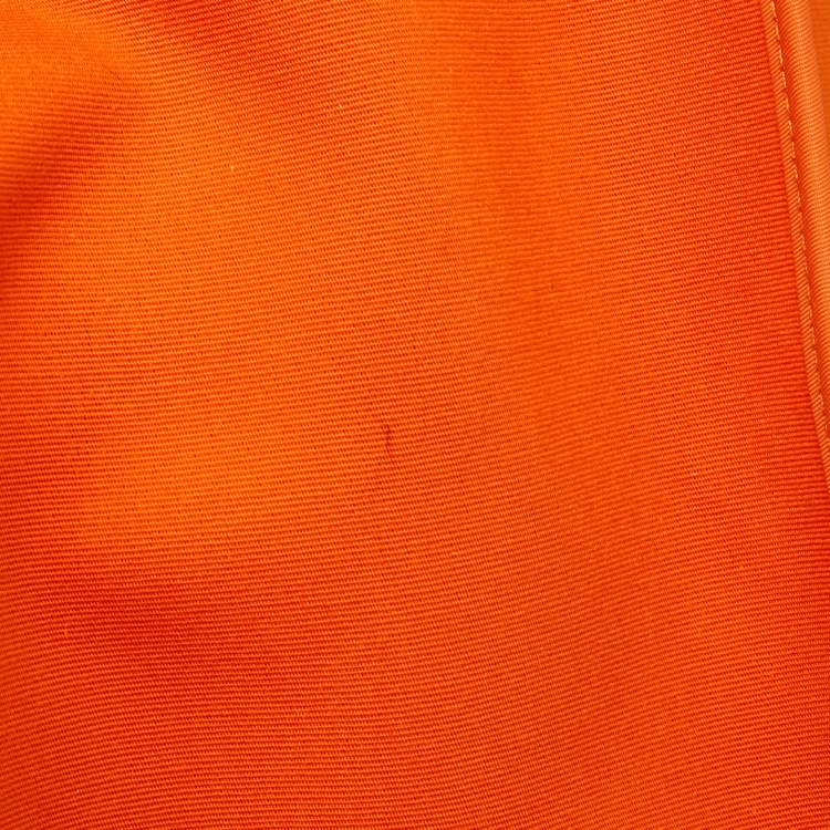 Pre Owned Hermés Orange/Natural Canvas and Leather Herbag Zip 39 Bag