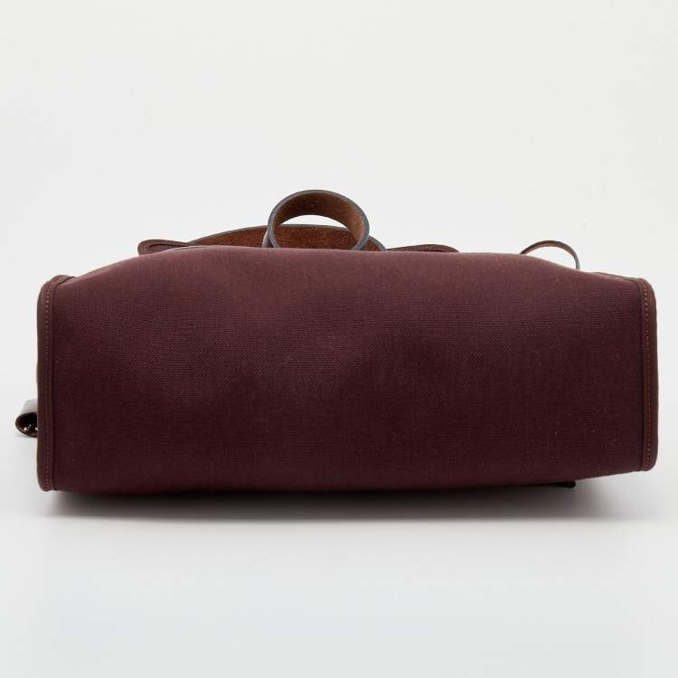 Pre Owned Hermes Rogue H Toil and Leather Herbag Zip 31 Bag