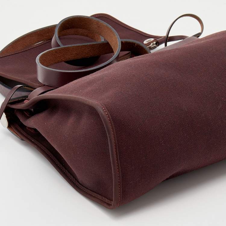 Pre Owned Hermes Rogue H Toil and Leather Herbag Zip 31 Bag