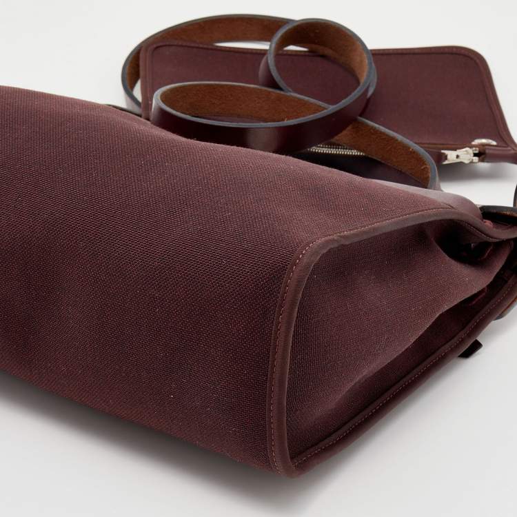 Pre Owned Hermes Rogue H Toil and Leather Herbag Zip 31 Bag