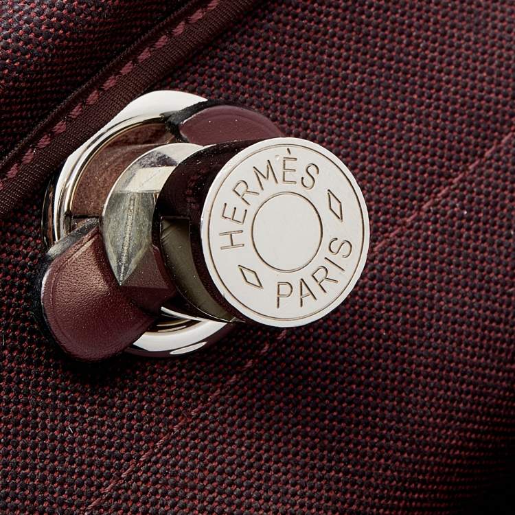 Pre Owned Hermes Rogue H Toil and Leather Herbag Zip 31 Bag