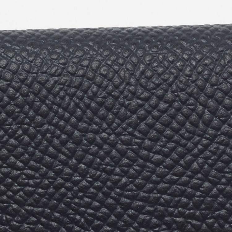 Pre Owned Hermes Bleu Indigo Epsom Leather Mini Clic Card Holder