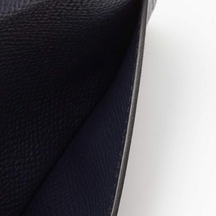 Pre Owned Hermes Bleu Indigo Epsom Leather Mini Clic Card Holder