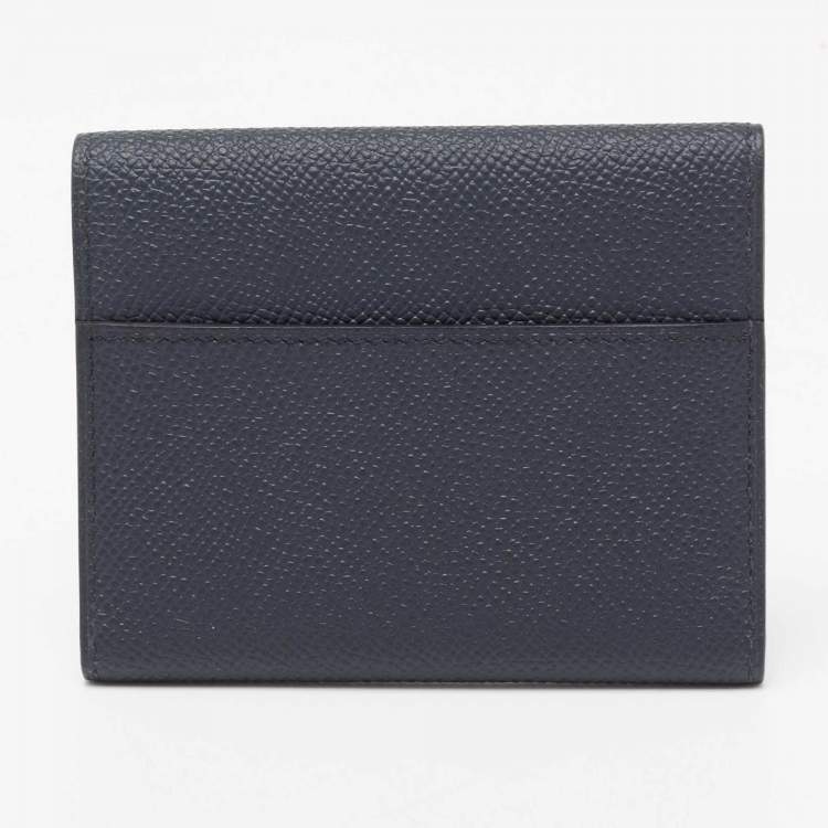 Pre Owned Hermes Bleu Indigo Epsom Leather Mini Clic Card Holder
