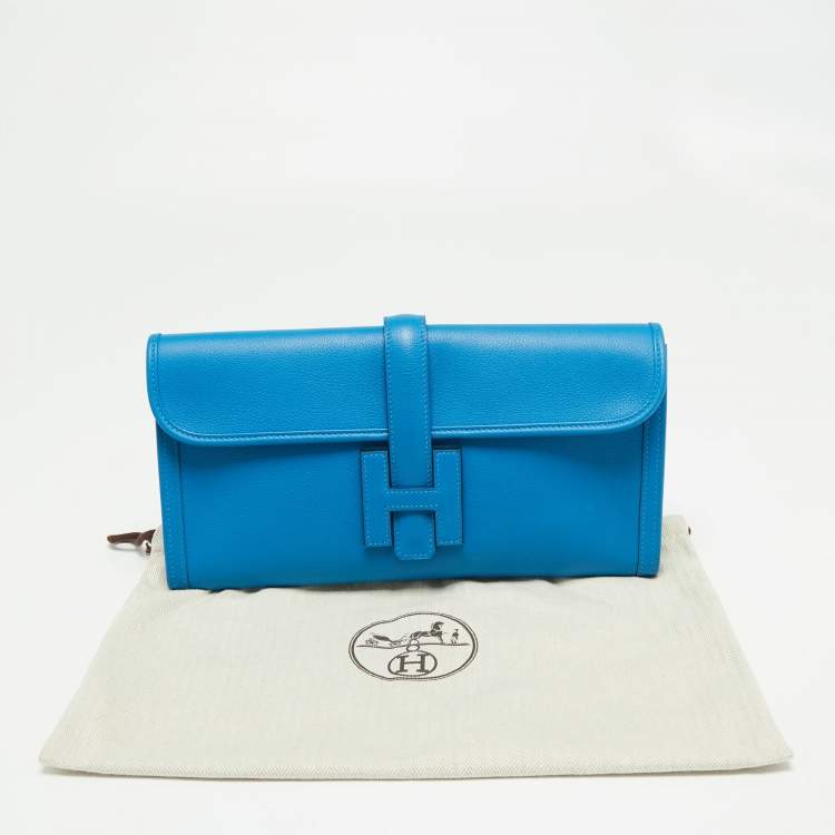 Pre Owned Hermès Mykonos Evercolor Leather Elan Jige 29 Clutch