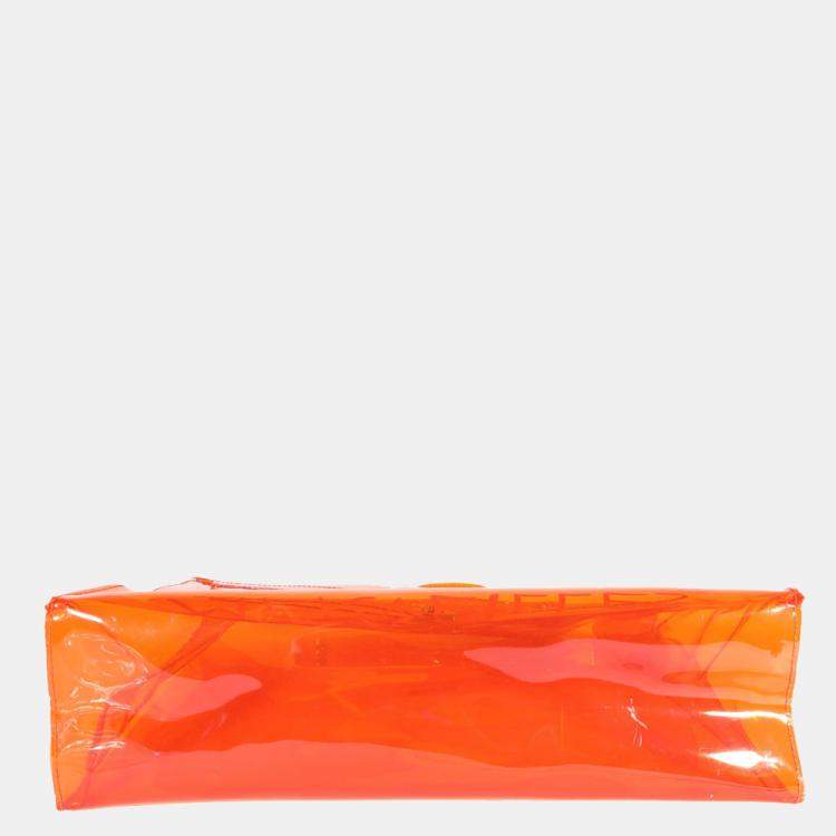 Pre Owned Hermes Orange Vinyl Souvenir De L'Exposition Kelly Bag