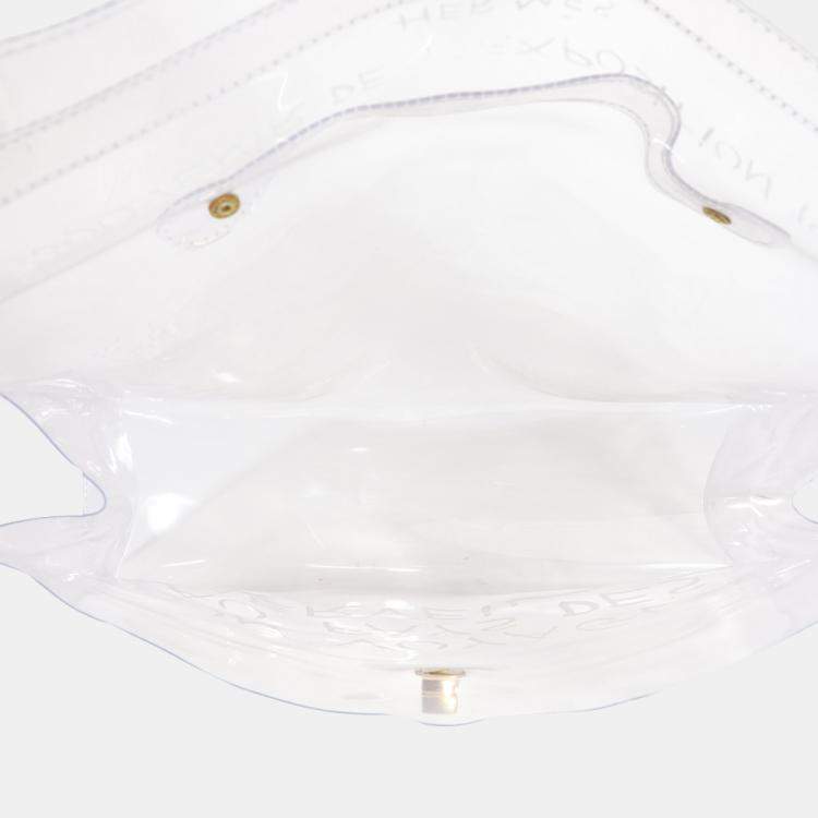 Pre Owned Hermes Clear Vinyl Souvenir De L'Exposition Kelly Bag