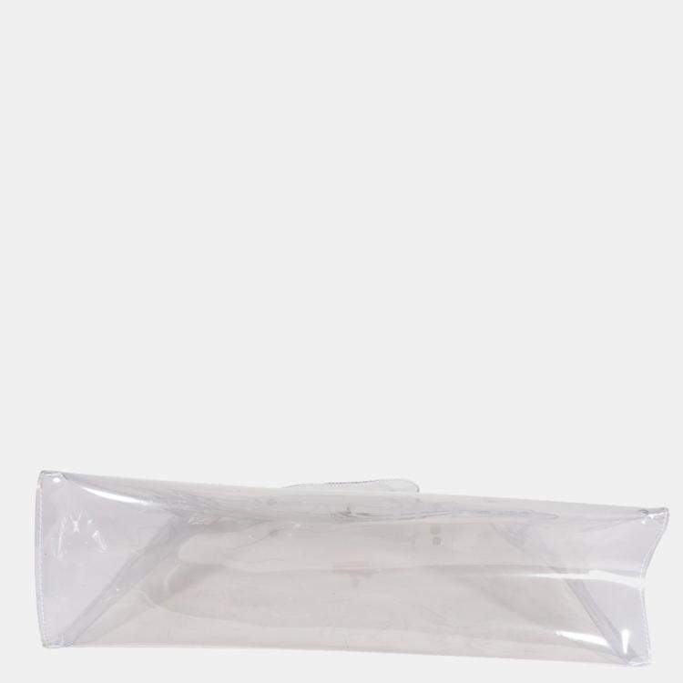 Pre Owned Hermes Clear Vinyl Souvenir De L'Exposition Kelly Bag
