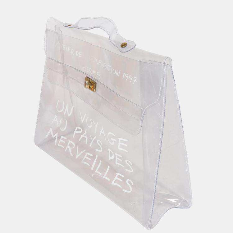 Hermes clear vinyl deals kelly bag replica