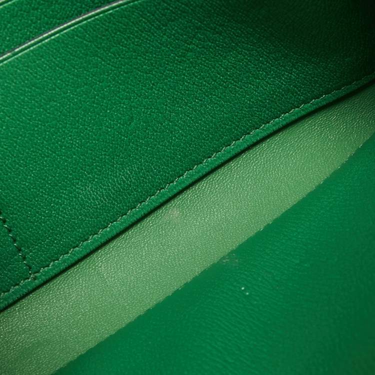 Pre Owned Hermes Cactus Alligator Palladium Finish Constance Long Wallet