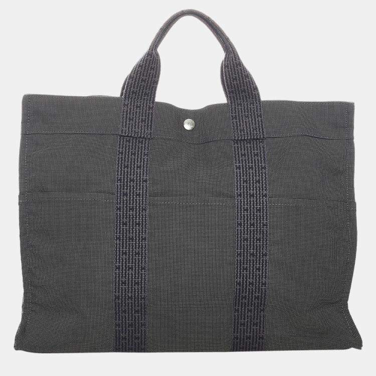 Pre Owned Hermes Grey Herline MM Tote Bag