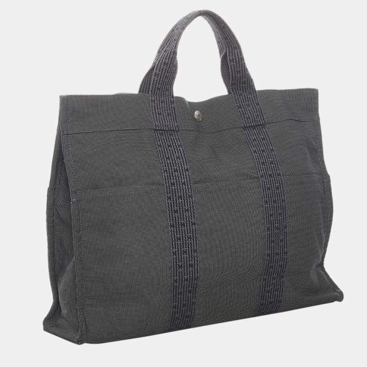 Pre Owned Hermes Grey Herline MM Tote Bag