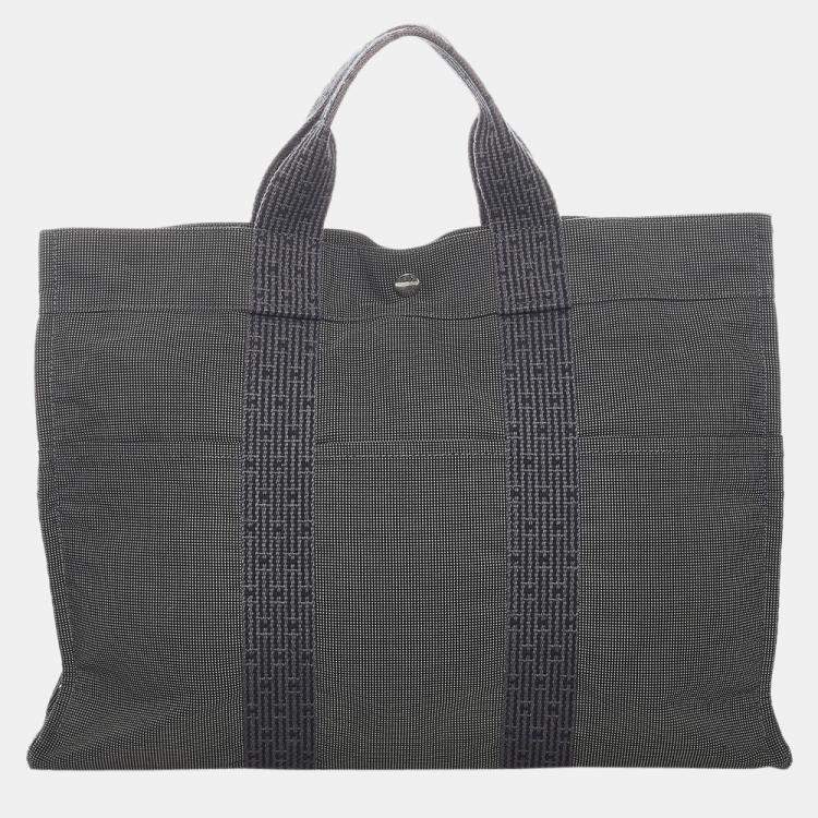 Pre Owned Hermes Grey Herline MM Tote Bag