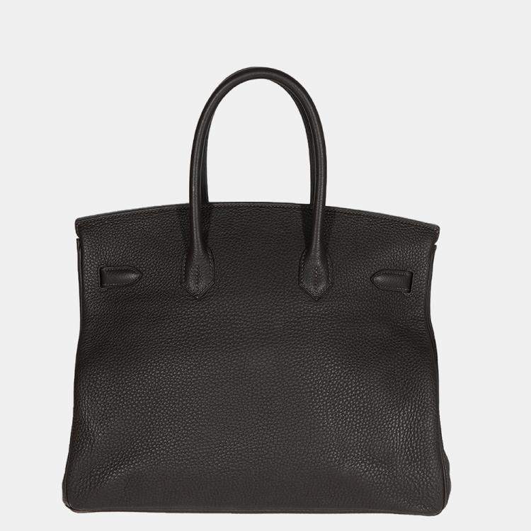 Pre Owned Hermès Macassar Togo Birkin 35 PHW