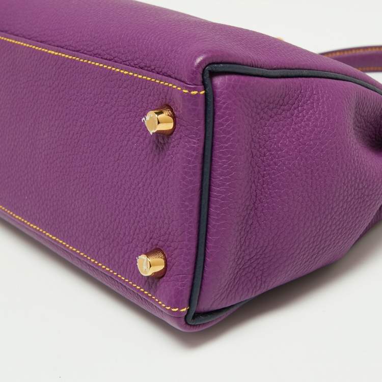 Pre Owned Hermes Anemone/Bleu Nuit Togo Leather Gold Finish Kelly Retourne 25 Bag