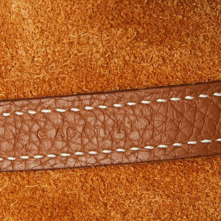 Pre Owned Hermès Gold Clemence Leather Picotin Lock 22 Bag