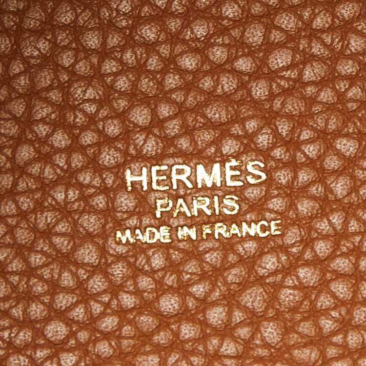 Pre Owned Hermès Gold Clemence Leather Picotin Lock 22 Bag