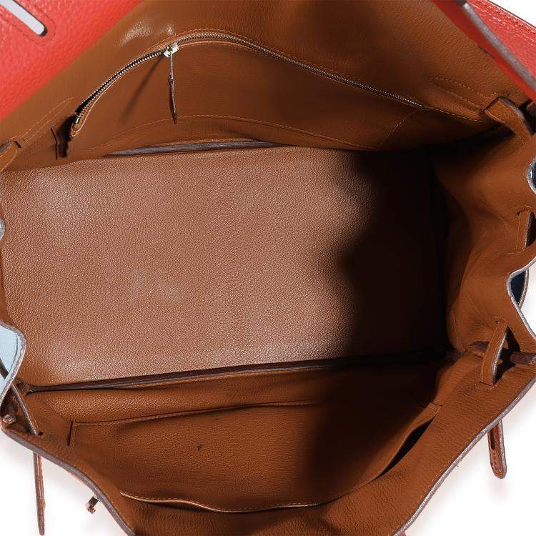 Pre Owned Hermes Multicolor Clemence Birkin 35 PHW
