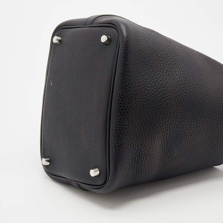 Pre Owned Hermes Black Clemence Leather Picotin Lock 18 Bag