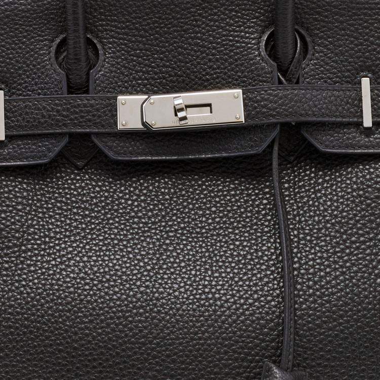 Pre Owned Hermes Black Togo Leather Palladium Finished Birkin 30 Bag