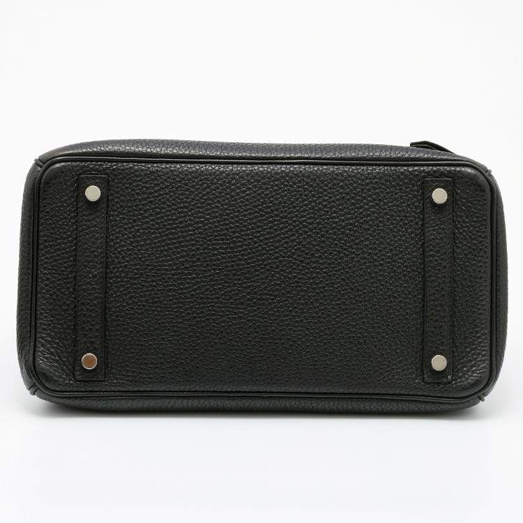 Pre Owned Hermes Black Togo Leather Palladium Finished Birkin 30 Bag