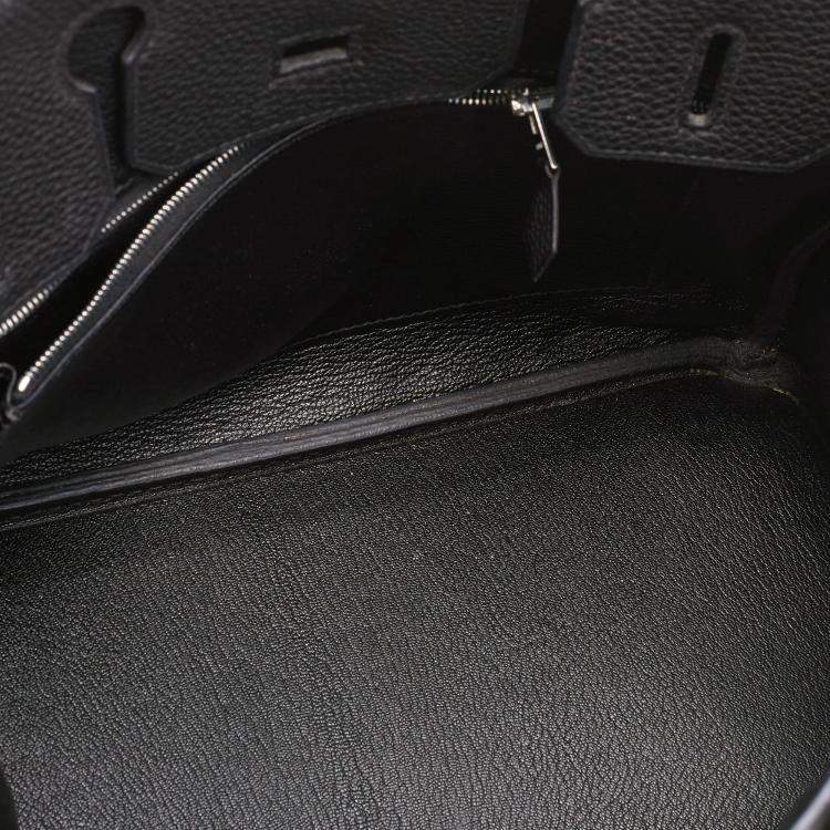 Pre Owned Hermes Black Togo Leather Palladium Finished Birkin 30 Bag