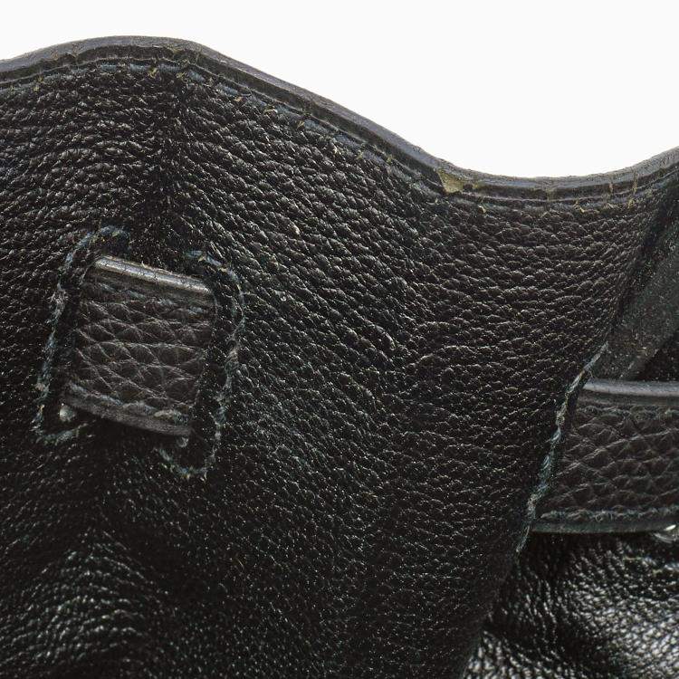 Pre Owned Hermes Black Togo Leather Palladium Finished Birkin 30 Bag