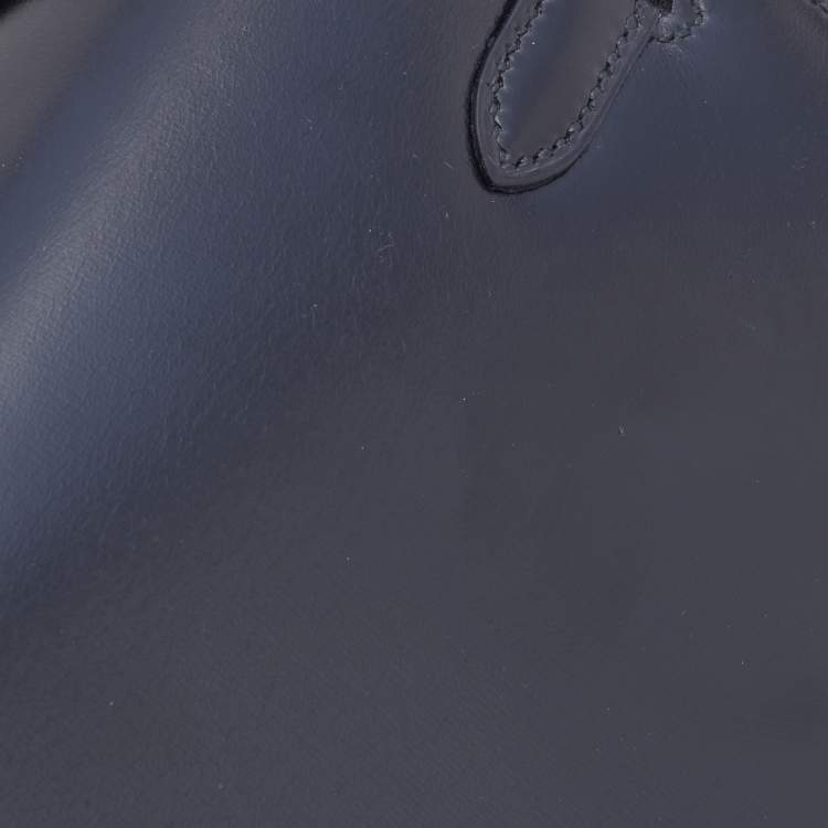 Pre Owned Hermes Black Box Calf Leather Mini Kelly Sellier Shoulder Bag