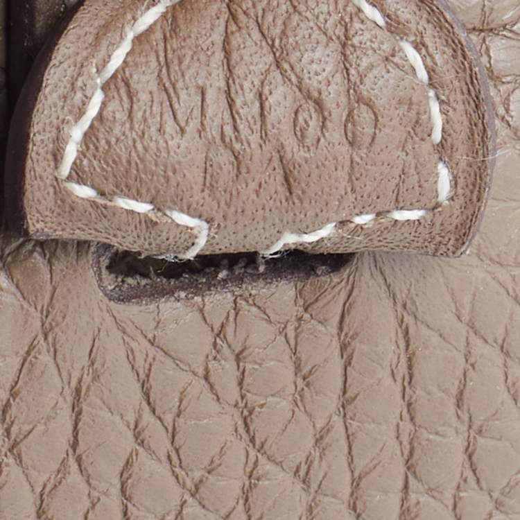 Pre Owned Hermes Etoupe Clemence Leather Evelyne TPM Bag