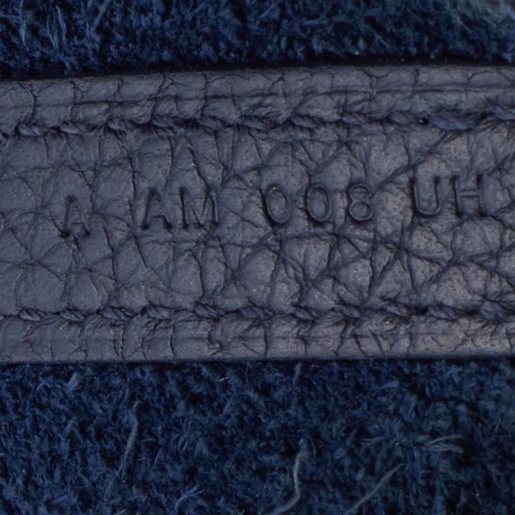 Pre Owned Hermes Bleu Nuit/Bleu Encre Togo Leather Picotin Lock 18 Bag