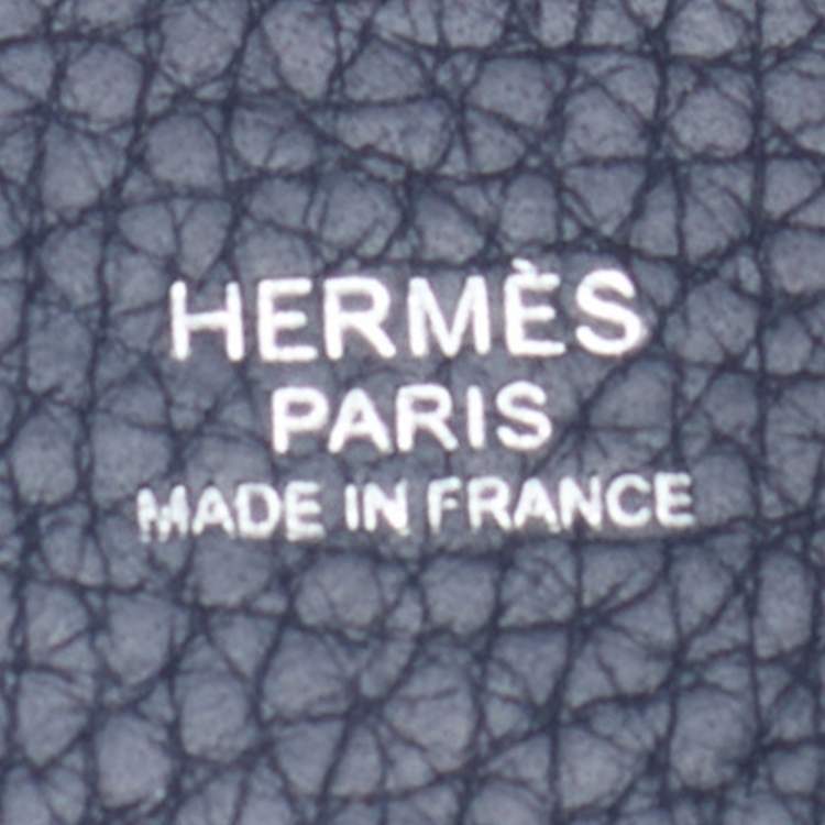 Pre Owned Hermes Bleu Nuit/Bleu Encre Togo Leather Picotin Lock 18 Bag