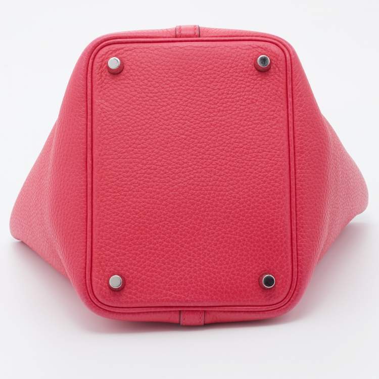 Pre Owned Hermès Rose Extreme Togo Leather Picotin Lock 18 Bag