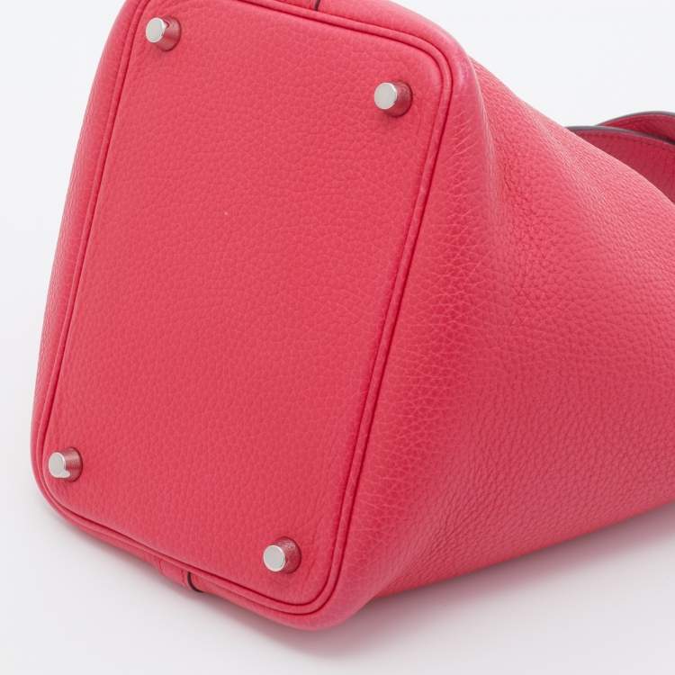 Pre Owned Hermès Rose Extreme Togo Leather Picotin Lock 18 Bag